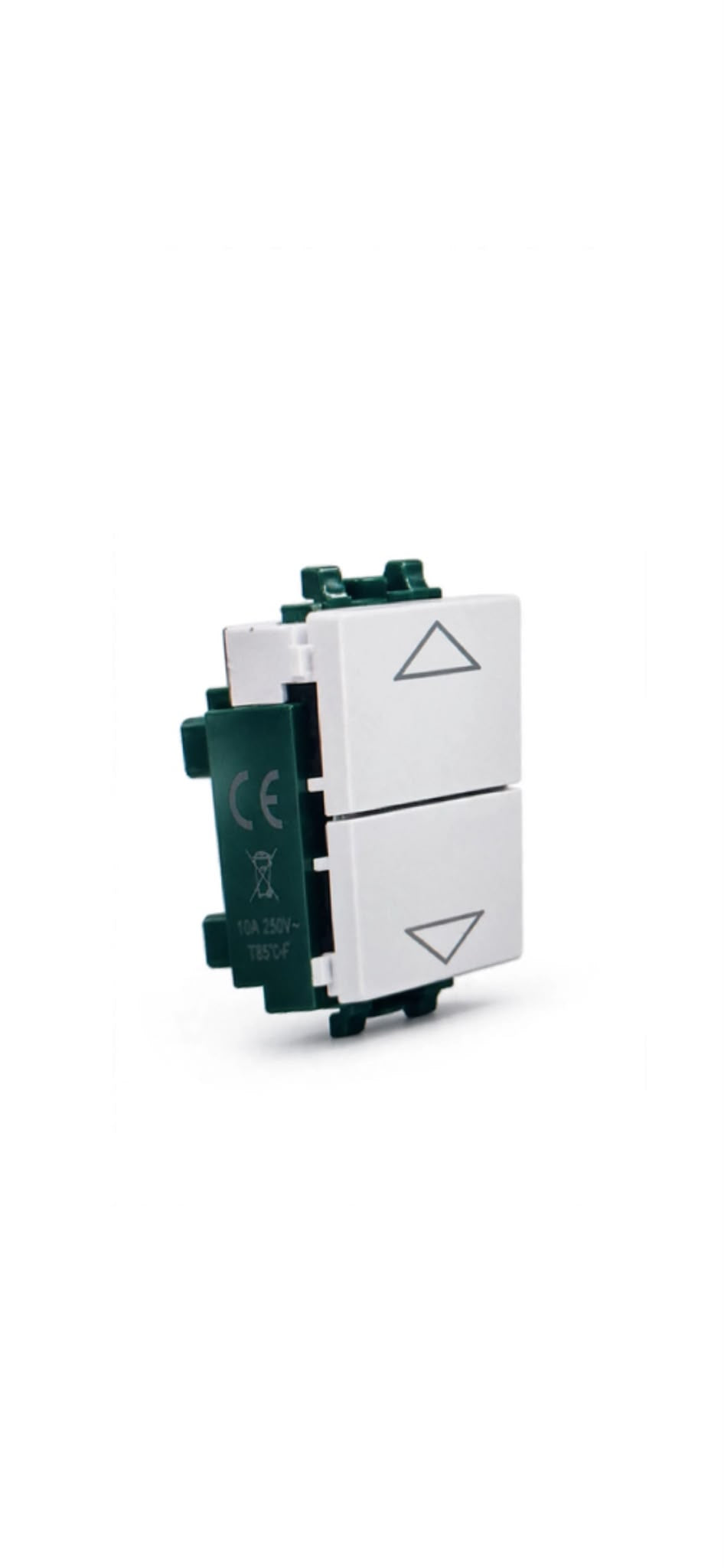 Pulsante Saliscendi Tapparelle VMR-PLN Bianco 1 Modulo - Compatibile Vimar Plana - Energia FR-27443