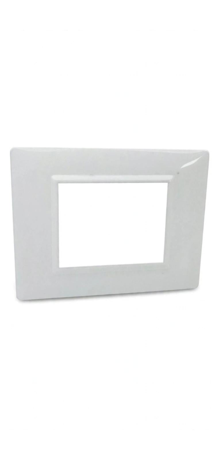 Placca 3 Moduli Bianca VMR-PLN - Compatibile Vimar Plana - Energia FR-27477