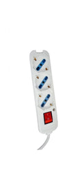 Ciabatta Multipresa Universale 16A con Interruttore Luminoso - Cavo 1,5m - Bianca